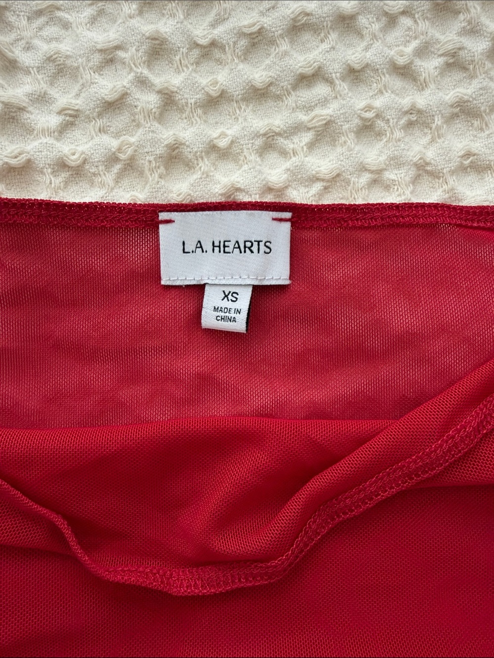PacSun Red Ruched Tank Top - Picture 2 of 3